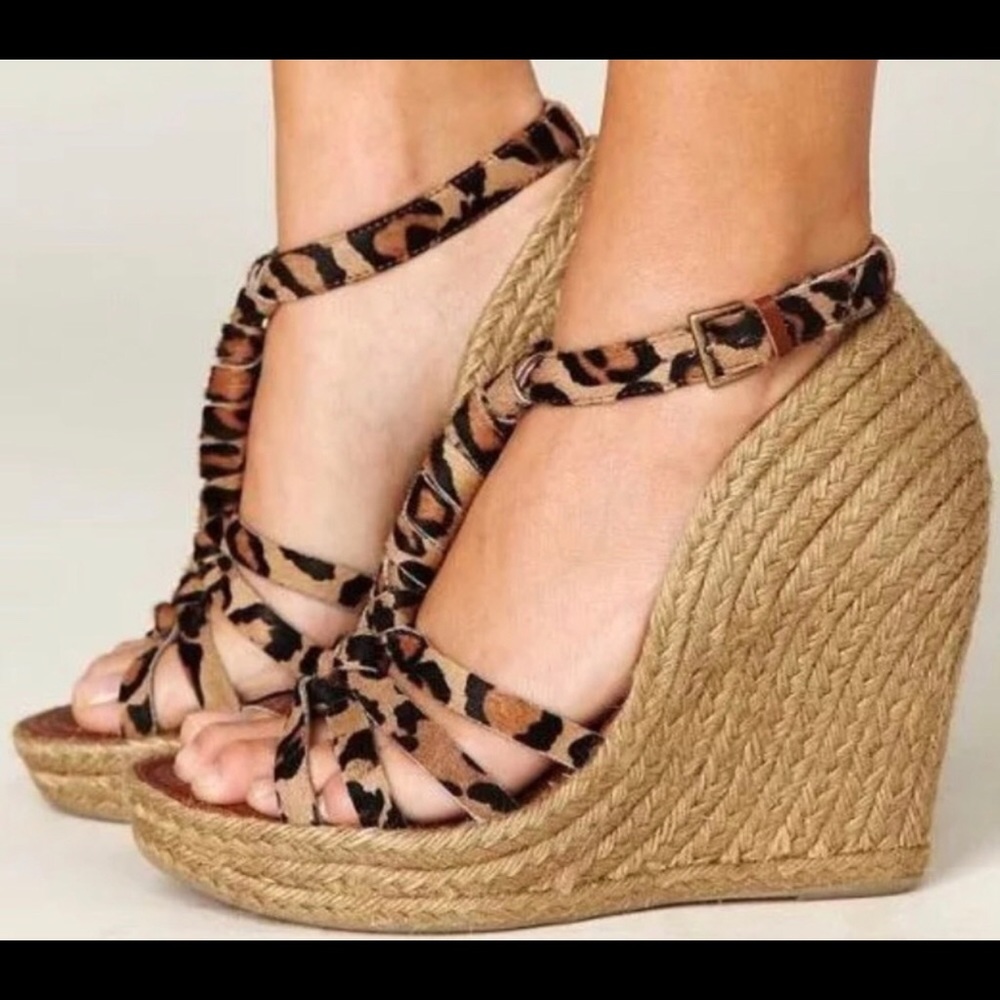 Sam Edelman Leopard print wedges